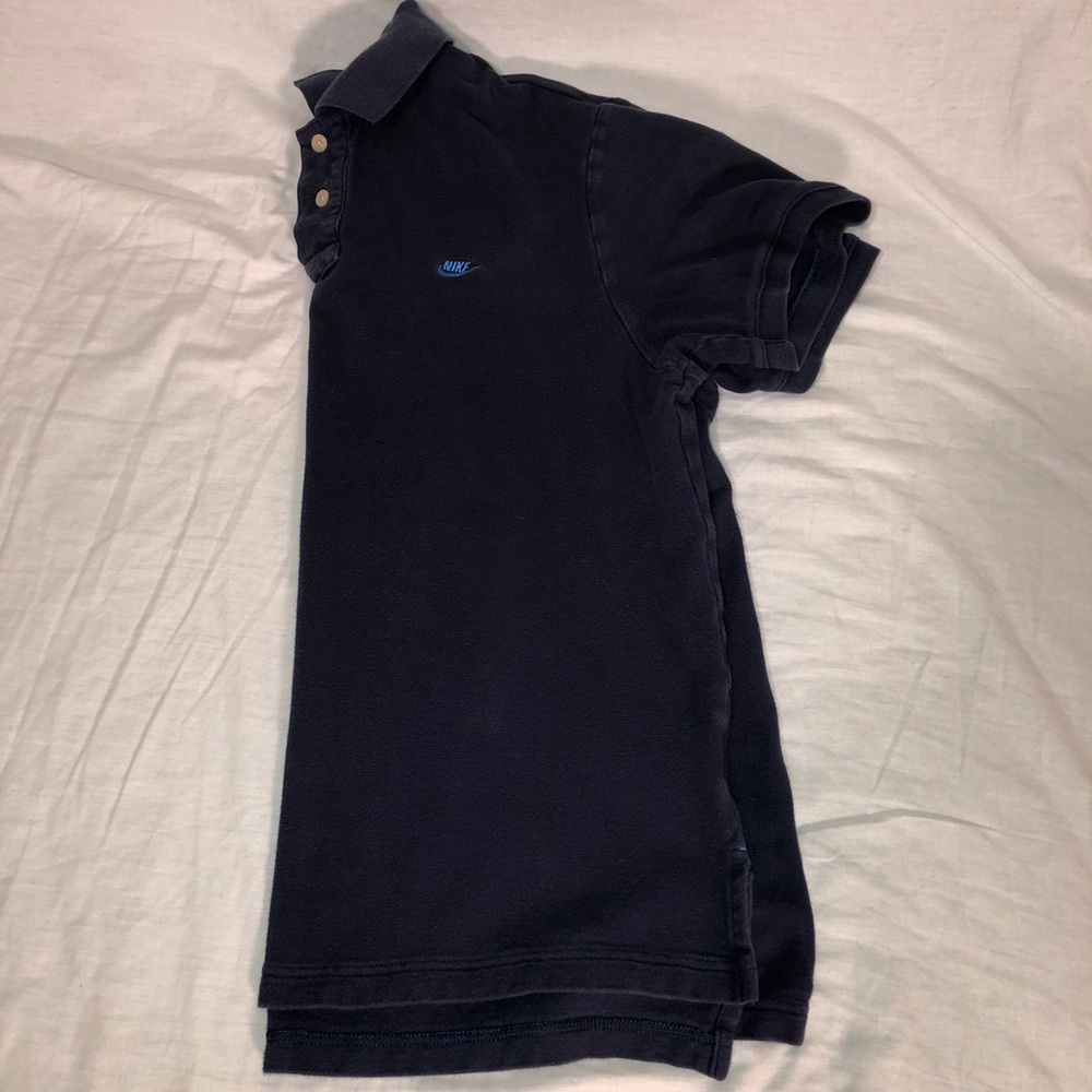 VINTAGE Nike Small Swoosh Logo SS Polo Shirt L - Picture 6 of 6